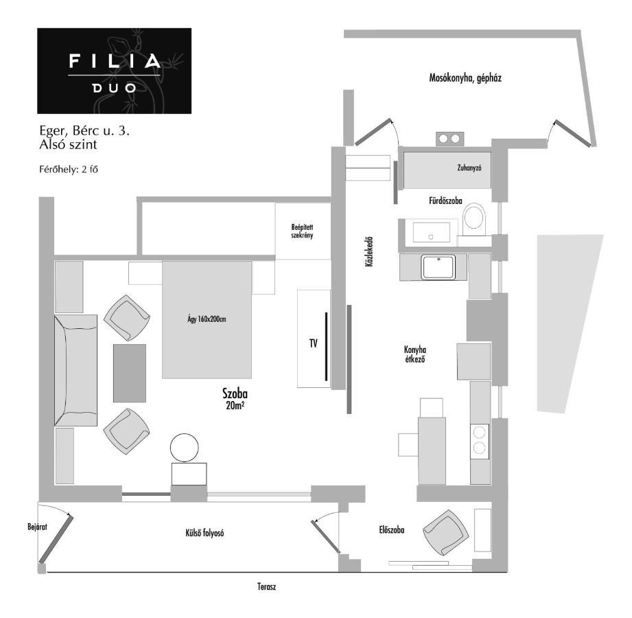 Filia Apartman Еґер Екстер'єр фото