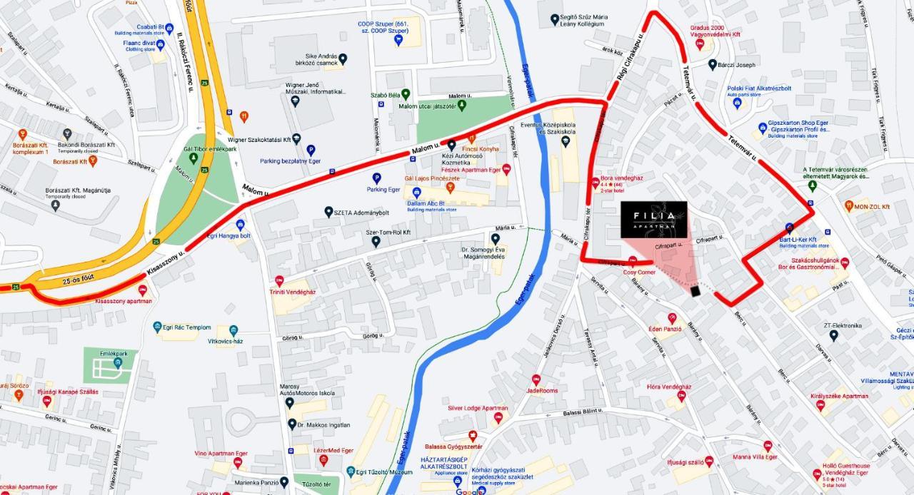 Filia Apartman Еґер Екстер'єр фото